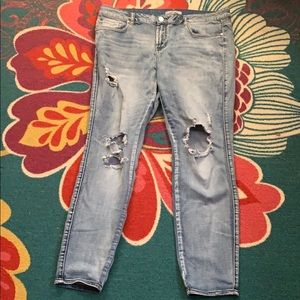 Size 18 distressed jeans